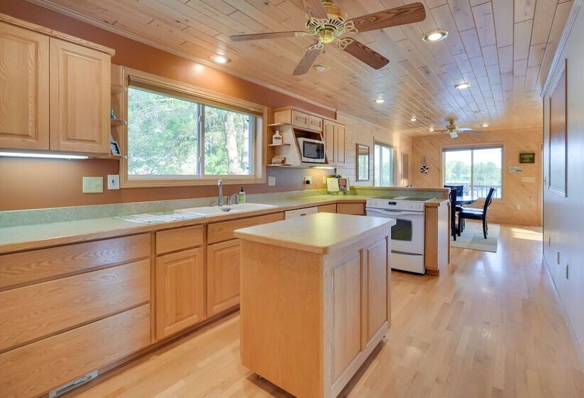 Lakefront Birchwood House W/ Deck + Fire Pit!