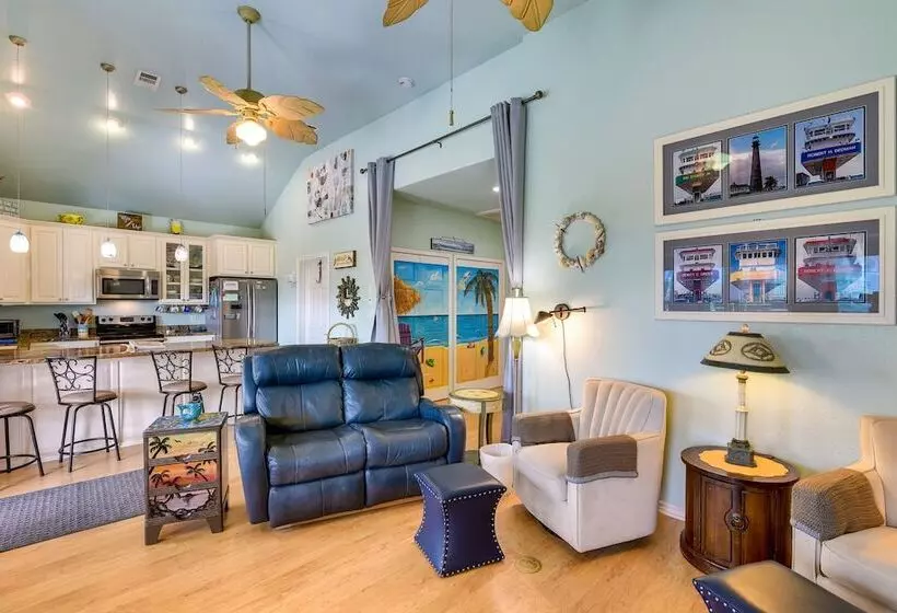 Ocean Views & Walk To Shore: Crystal Beach Home!