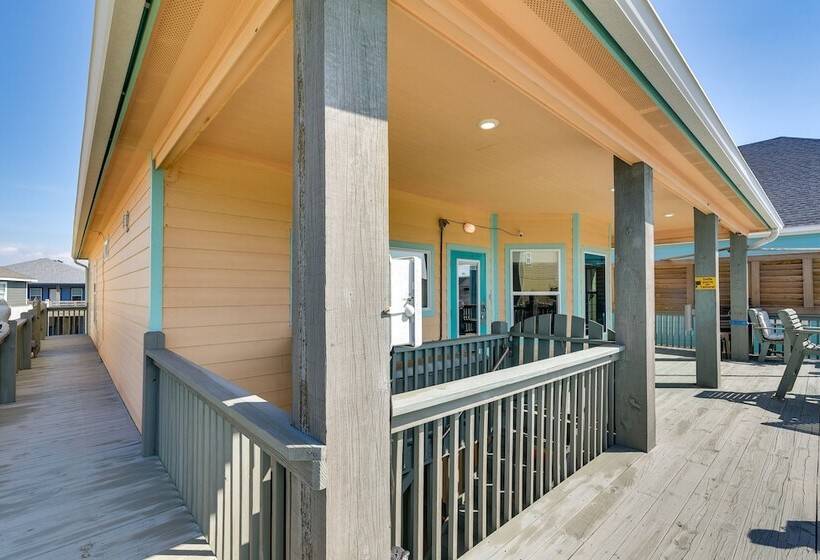 Ocean Views & Walk To Shore: Crystal Beach Home!