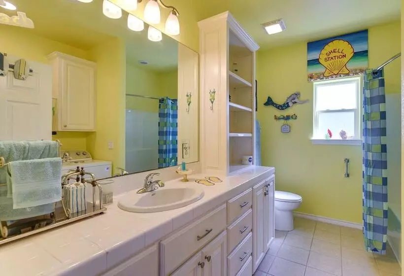 Ocean Views & Walk To Shore: Crystal Beach Home!