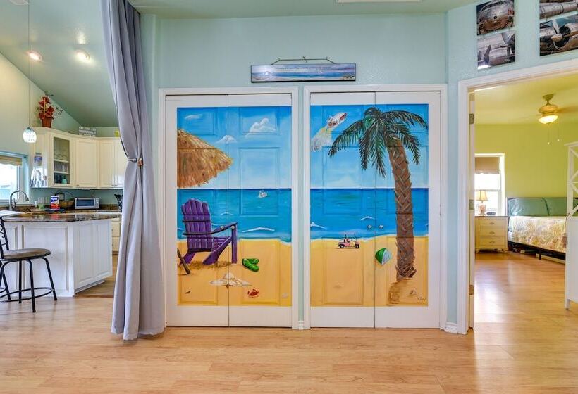 Ocean Views & Walk To Shore: Crystal Beach Home!