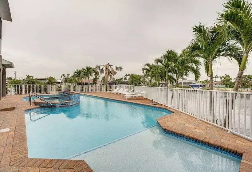 Pool & Boat Dock: Pet Friendly Cape Coral Home