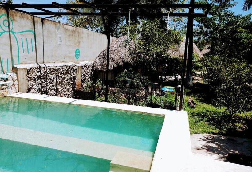 فندق Y Museo Aldea Maya Toktli Orígenes Casa Maya Melipona Alberca, Wifi Starlink, Tour Museo