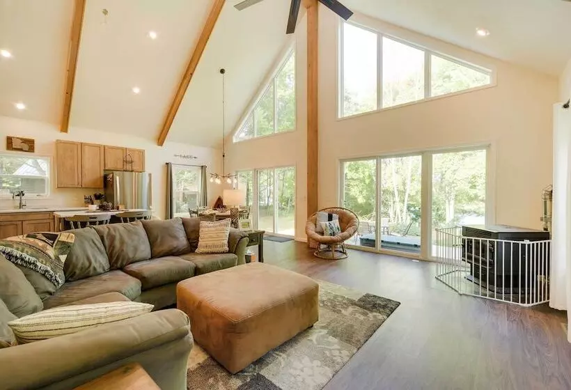 Waterfront Webster Cabin W/ Dock On Warner Lake!