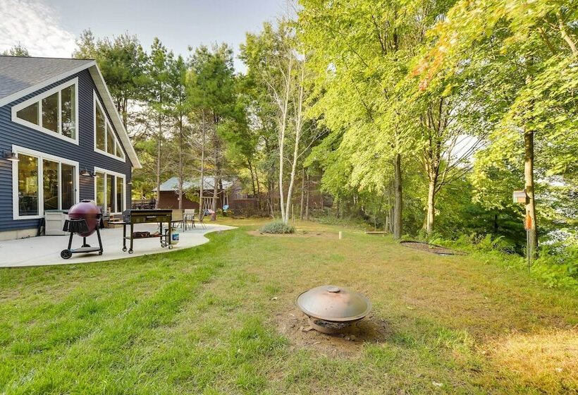 Waterfront Webster Cabin W/ Dock On Warner Lake!