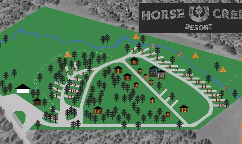 ユースホステル Cabin 8 At Horse Creek Resort