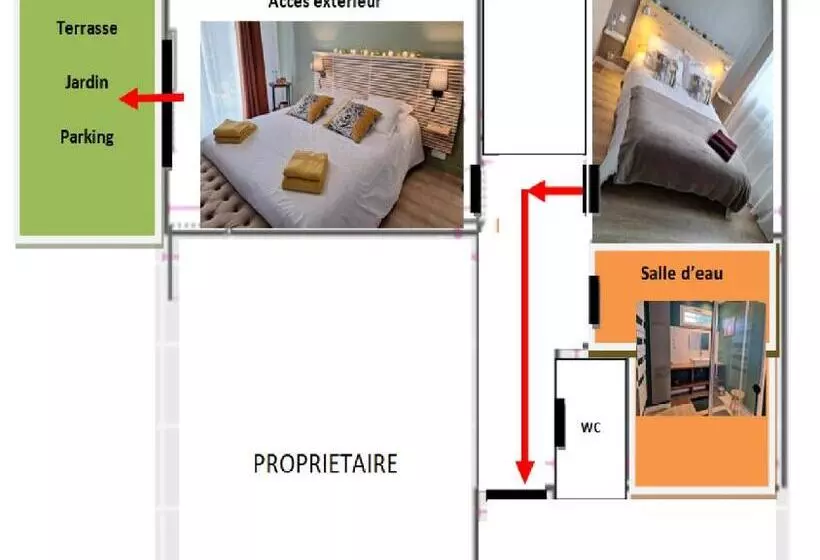 Aamiaismajoitus (B&B) Le Pré Du Buis