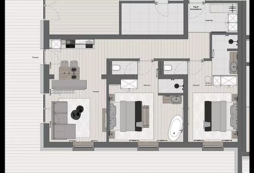 ホテル Jaggling Appartements