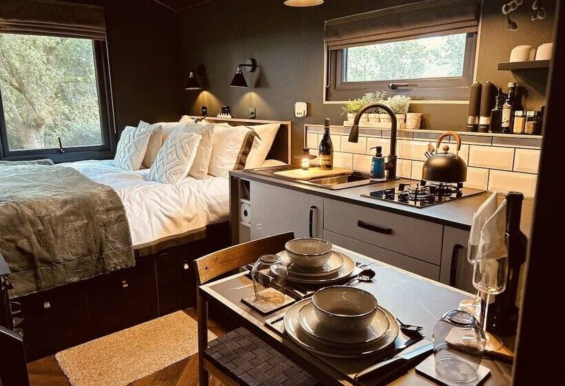 호텔 Stunning 1 Bed Luxury Lodge On Teign River