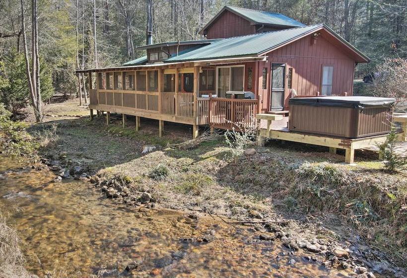 Serenity On The Creek Cabin + Hot Tub & Grill