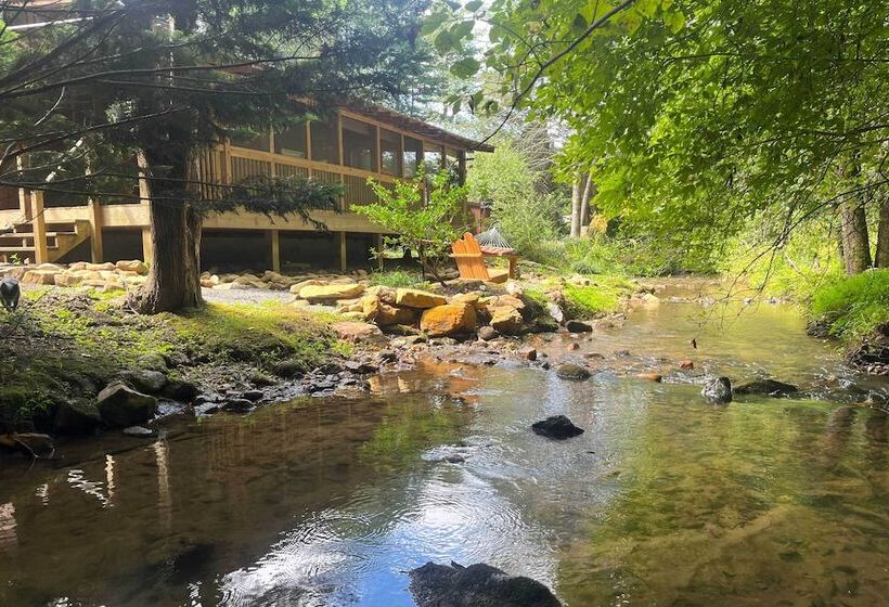 Serenity On The Creek Cabin + Hot Tub & Grill