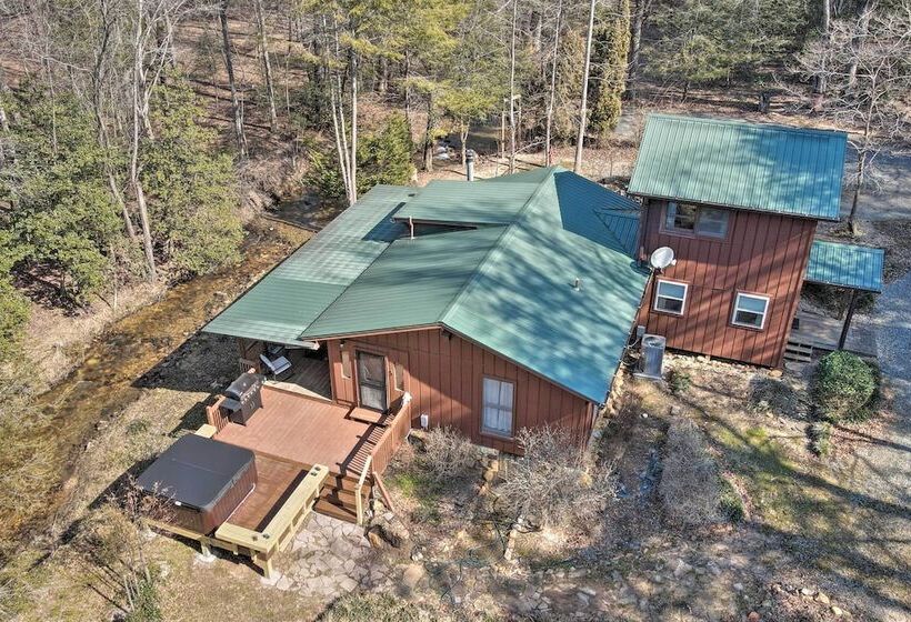 Serenity On The Creek Cabin + Hot Tub & Grill