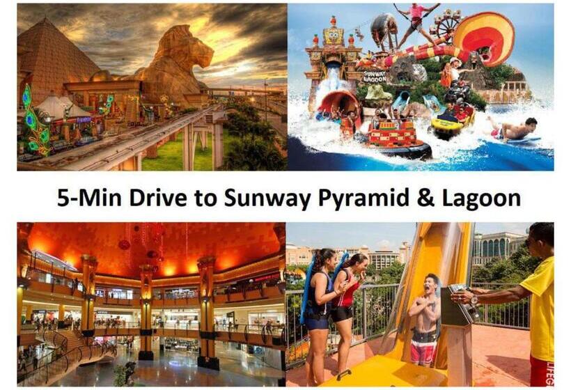 Subang City Residence, 8 9 Pax With Balcony, Walking Distance To Summit, 5min To Sunway