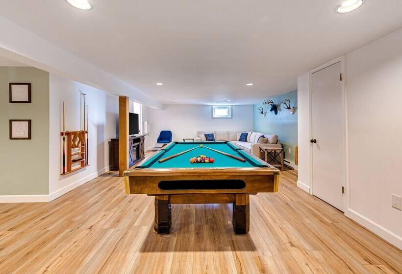 Game Room & Fire Pit: Chic Pocono Pines Home!