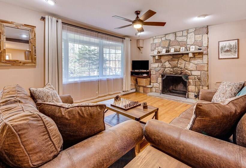 Game Room & Fire Pit: Chic Pocono Pines Home!