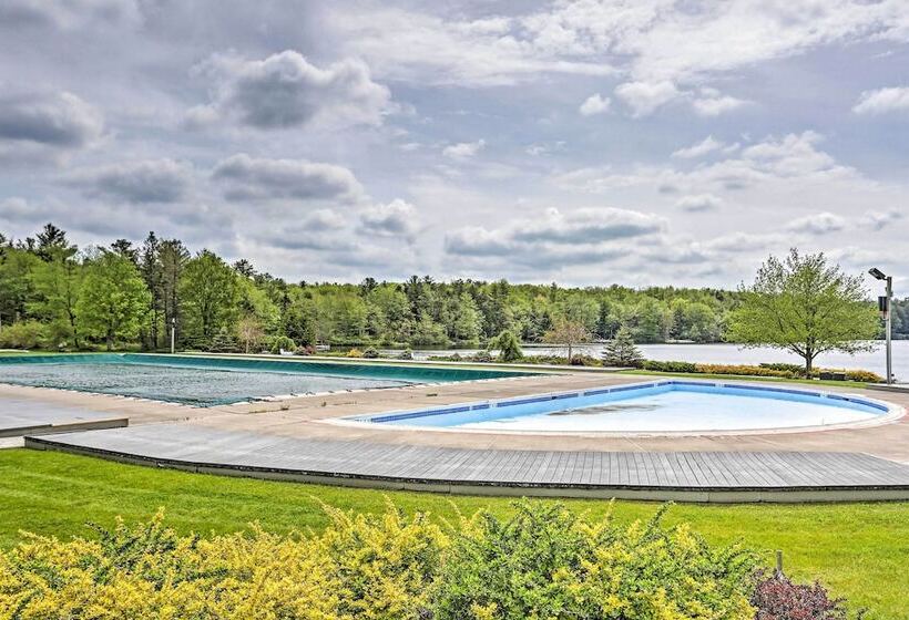 Game Room & Fire Pit: Chic Pocono Pines Home!