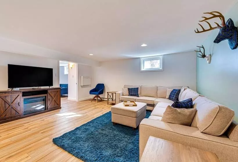 Game Room & Fire Pit: Chic Pocono Pines Home!