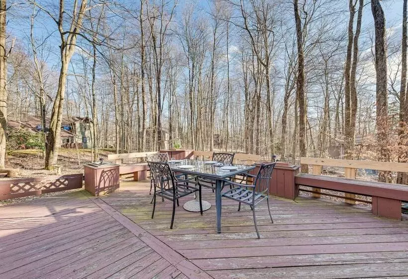Game Room & Fire Pit: Chic Pocono Pines Home!