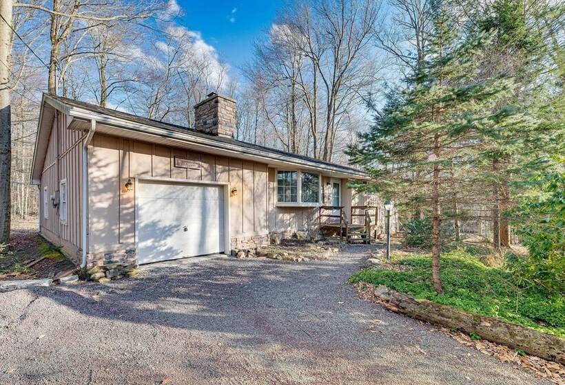 Game Room & Fire Pit: Chic Pocono Pines Home!