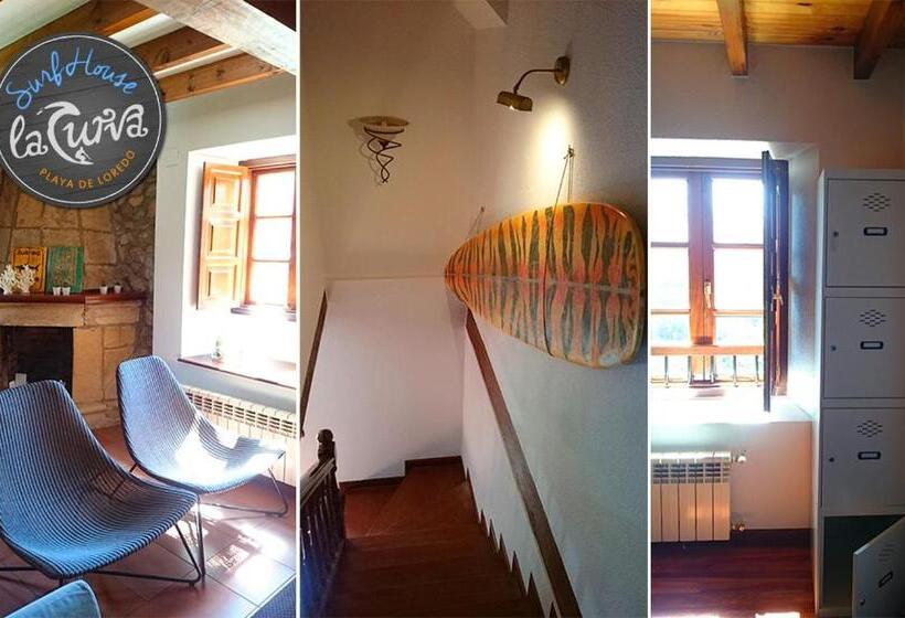 تختخواب و صبحانه La Curva Surfhouse   Hostel