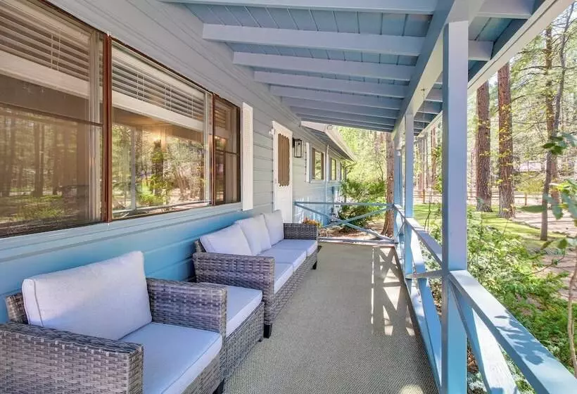 Deck + Pool Table: Pinetop Lakeside Nature Escape