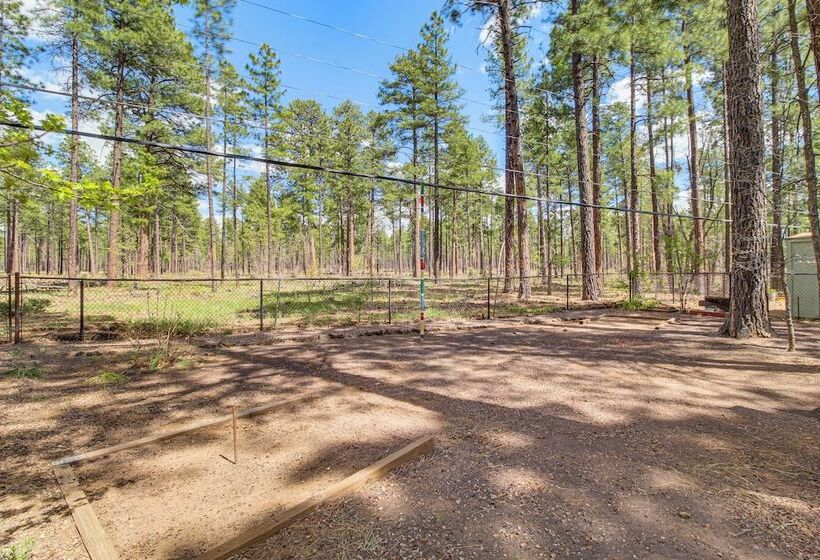 Deck + Pool Table: Pinetop Lakeside Nature Escape