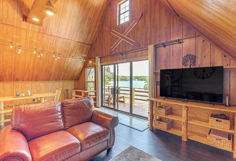 Lakefront Sparta Cabin W/ Private Beach & Dock!