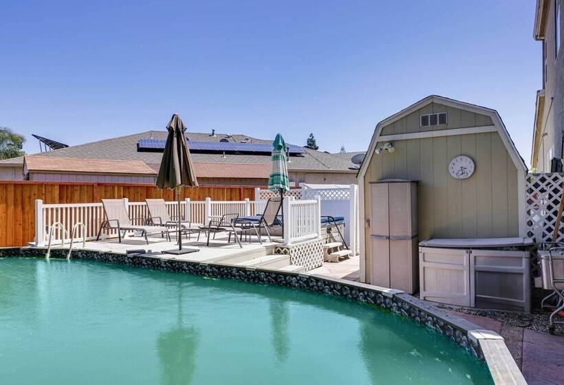 Pet Friendly Stockton Home W/ Private Pool & Grill