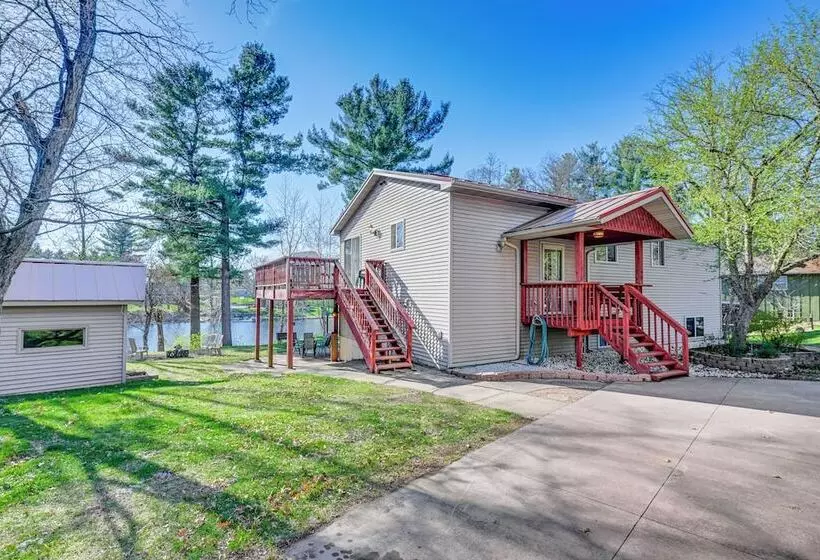 Lake Wissota Home W/ Private Dock + Fire Pit!