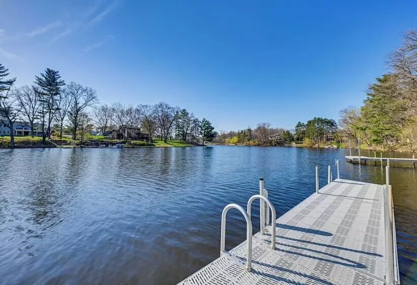 Lake Wissota Home W/ Private Dock + Fire Pit!