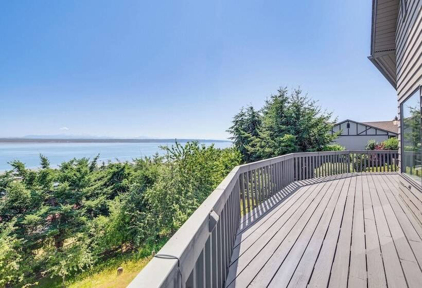 Spacious Camano Home W/ Hot Tub & Water Views!