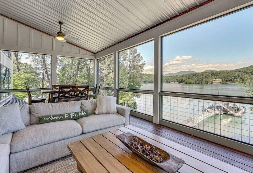Lakefront Hiawassee Gem: Boat Dock W/ Rooftop Deck