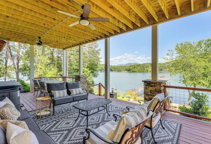 Lakefront Hiawassee Gem: Boat Dock W/ Rooftop Deck