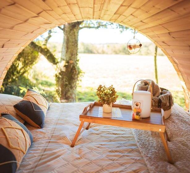 צימר L Enclave Insolite Cabanes Avec Piscine Et Bains Nordiques