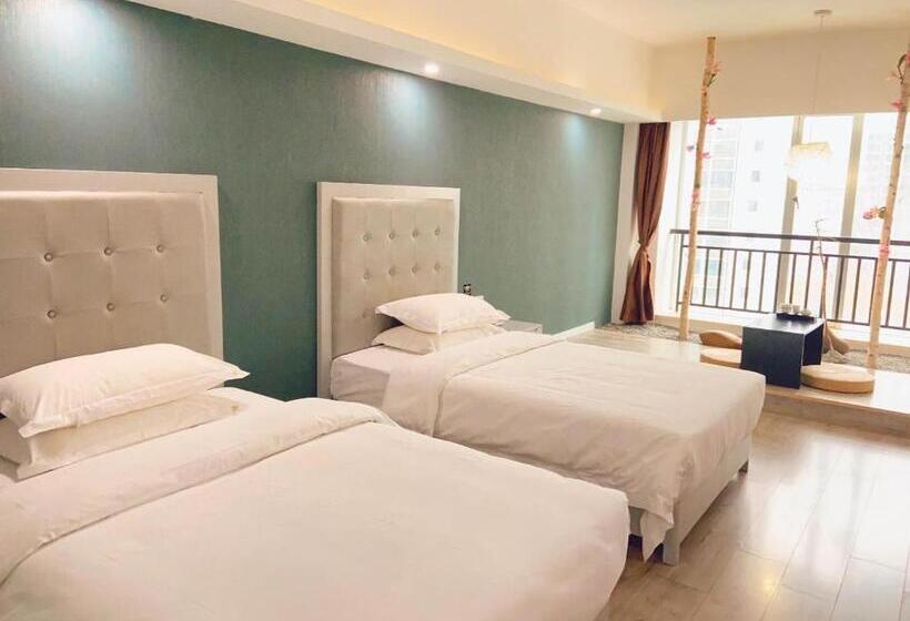 בית מלון כפרי Poltton International Apartment City Center Wanda Plaza Branch