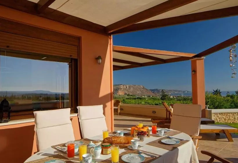 Cretan Vineyard Hill Villa Private Pool, Panoramic View, Beautiful Vineyard