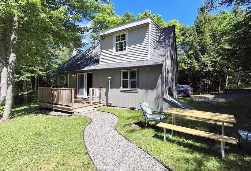 Cozy Woodsy Cabin W/ A Deck, Firepit, Gas Grill, Free Wifi, & Full Kitchen