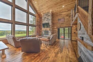 کلبه Galena Cabin W/ Wraparound Porch & Game Room!