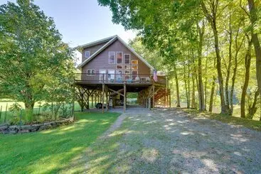 コテージ Riverfront West Virginia Cabin W/ Screened In Deck