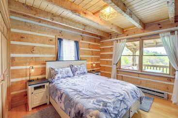 بيت ريفى Ashe County Log Cabin: Mountain View Deck, Sauna