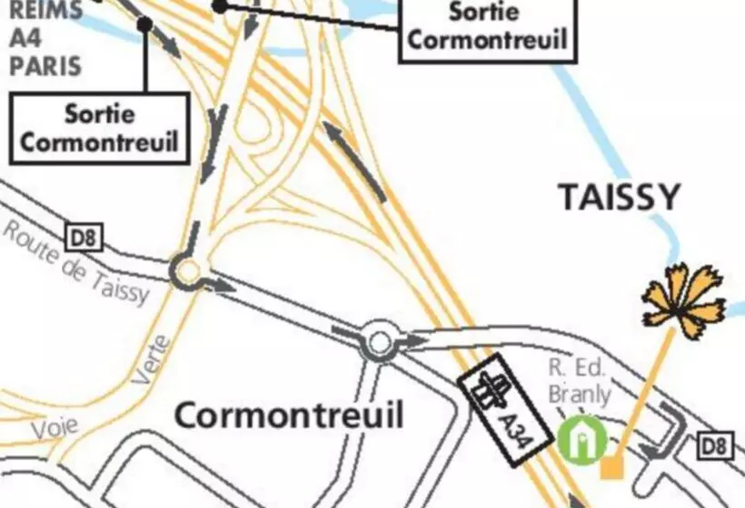 酒店 Premiere Classe Reims Est  Taissy