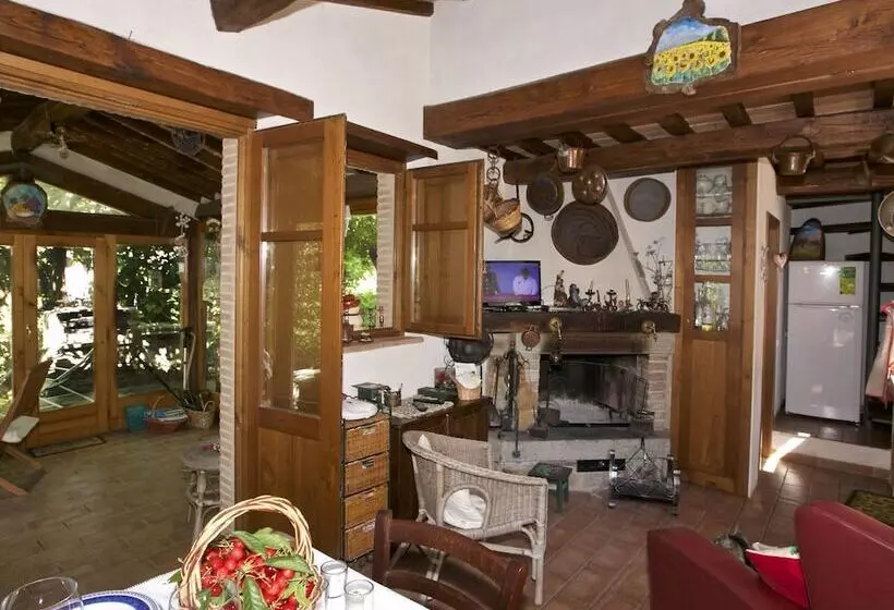 Typical Little Italian Property In The Middle Of Fruit Trees