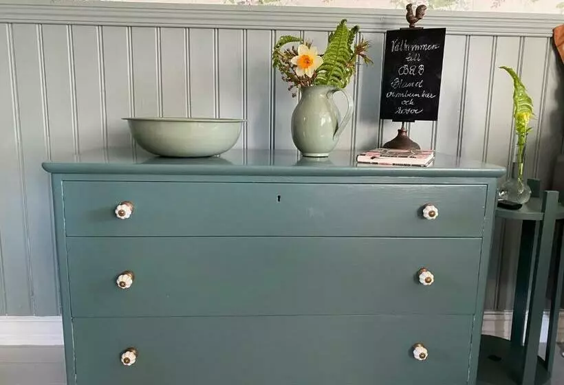 B&b Bland Ormbunkar Och Rosor