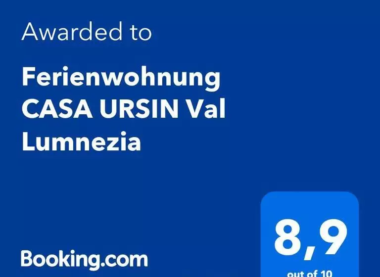 Aamiaismajoitus (B&B) Ferienwohnung Casa Ursin Val Lumnezia