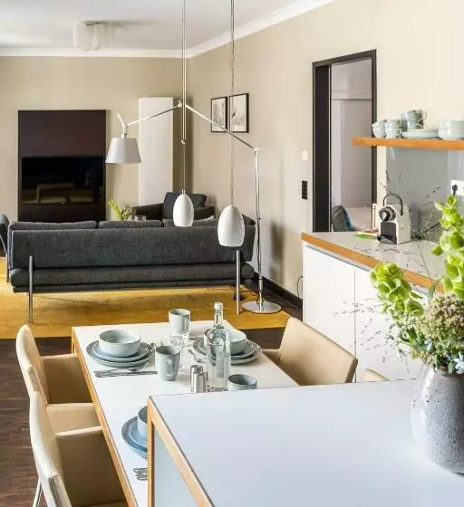 Hotelli The Green Rostock Apartment