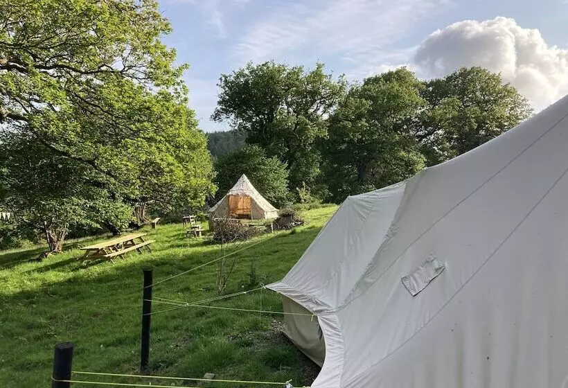 ホテル 4 Large Bell Tents & Remote Wood Cabin   Sleeps 16