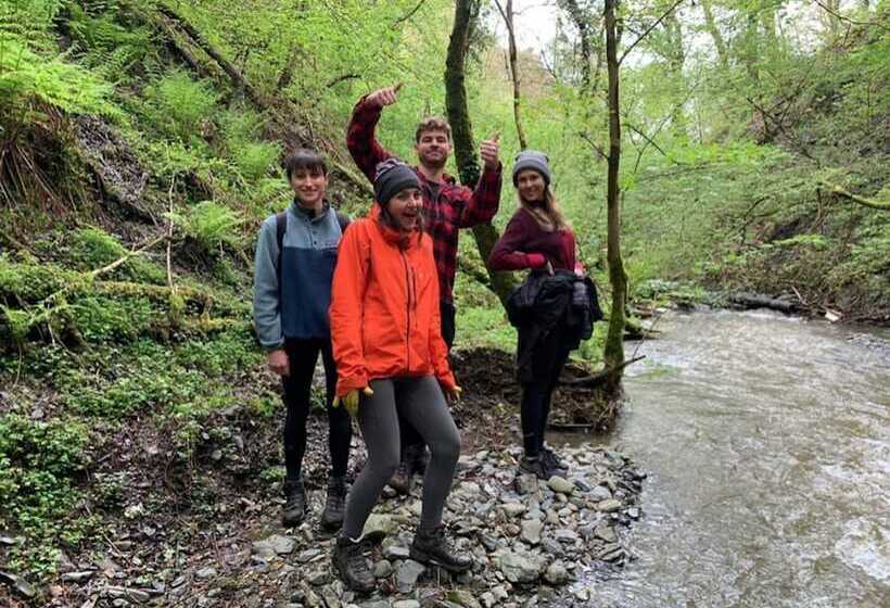 בית מלון כפרי 4 Large Bell Tents & Remote Wood Cabin Sleeps 16