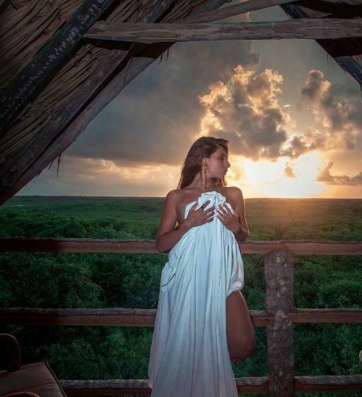 Hotell Hidden Treehouse Tulum Eco