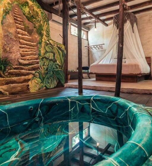 Hotell Hidden Treehouse Tulum Eco