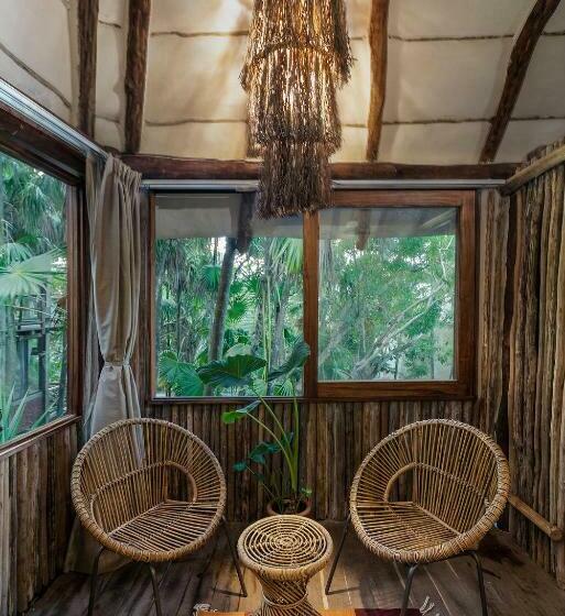 Hotell Hidden Treehouse Tulum Eco